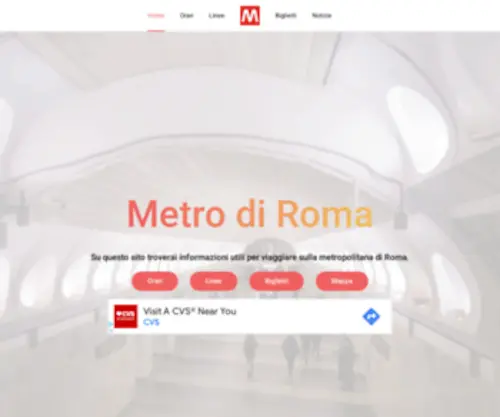 Metropolitanadiroma.it(Informazioni riguardanti la metro di roma) Screenshot