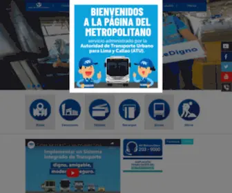 Metropolitano.gob.pe(El Metropolitano es el primer Corredor Segregado de Alta Capacidad) Screenshot