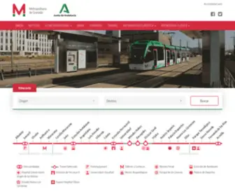 Metropolitanogranada.es(Web oficial del Metropolitano de Granada (también conocido como Metro de Granada)) Screenshot