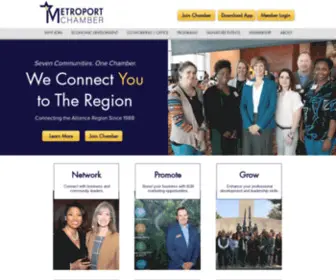 Metroportchamber.org(The Metroport Chamber represents 550+ Members and seven communities) Screenshot