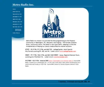 Metroradioinc.com(Selling Spots and Brokered Time in the Washington DC Metro Region) Screenshot