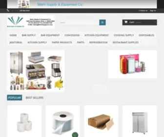 Metrosupplyco.com(Restaurant Equipment and Supply) Screenshot