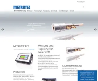 Metrotec.eu(Sauerstoffmessung im Ultraspurenbereich) Screenshot