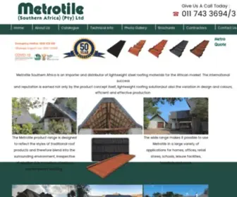 Metrotile.co.za(Metrotile Southern Africa) Screenshot