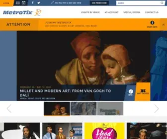 Metrotix.com(MetroTix is the official) Screenshot