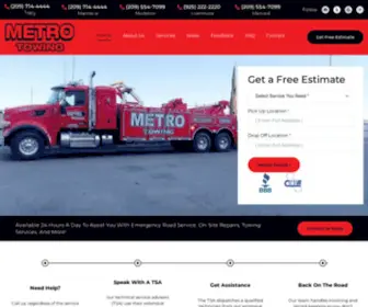 Metrotowing.com(TOW TRUCK COMPANY) Screenshot