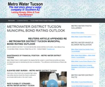 Metrowatertucson.com(METRO WATER DISTRICT TUCSON MUNICIPAL BOND RATING OUTLOOK) Screenshot