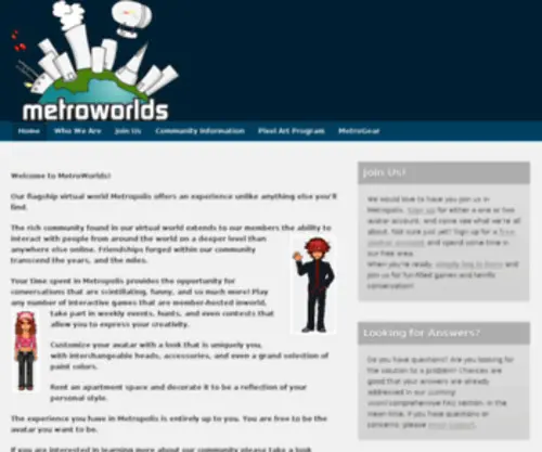 Metroworlds.com(Metro Worlds) Screenshot