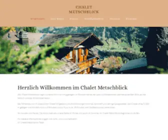 Metschblick.ch(Chalet Metschblick) Screenshot