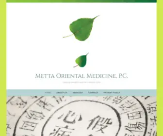 Mettaorientalmedicine.com(Natural Health Care for a Better Life) Screenshot