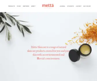 Mettaskincare.com(Natural Skin Care Products) Screenshot