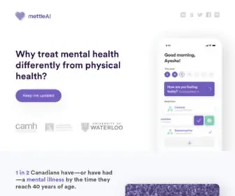 Mettleai.com(Take Control of Your Mental Health) Screenshot