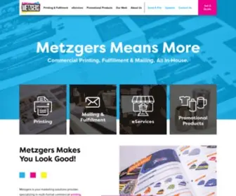 Metzgers.com(Your Home for Commercial Printing and Mailing) Screenshot