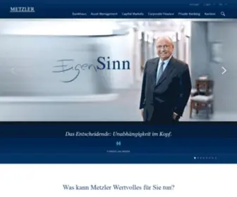 Metzler.com(Das Bankhaus mit Eigen) Screenshot