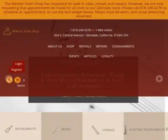 Metzlerviolins.com(Metzler Violin Shop) Screenshot