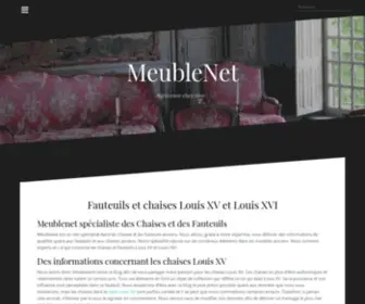 Meublenet.com(Fauteuils et chaises Louis XV et Louis XVI) Screenshot