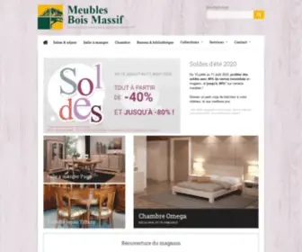 Meublesboismassif.fr(Meubles Bois Massif : mobilier et meubles en chêne) Screenshot
