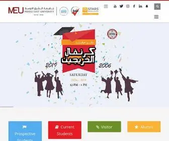 Meu.edu.jo(Middle East University) Screenshot