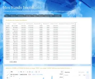 Meufundoimobiliario.com(Tudo para sua carteira de fundos imobiliários) Screenshot
