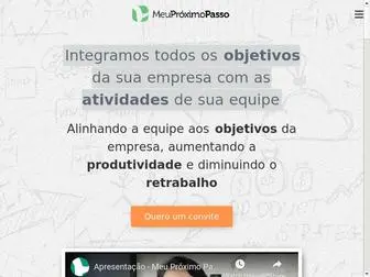 Meuproximopasso.com(Plataforma online que une ferramentas de gestão em) Screenshot