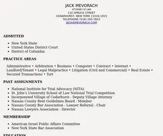 Mevorach.com(Attorney Practicing Law in New York State in these areas) Screenshot