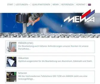 Mewa-GMBH.de(Präzision in Metall) Screenshot