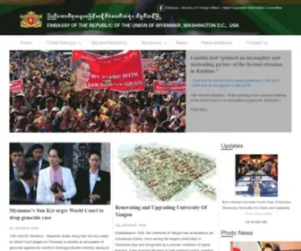 Mewashingtondc.org(Embassy of the Republic of the Union of Myanmar) Screenshot