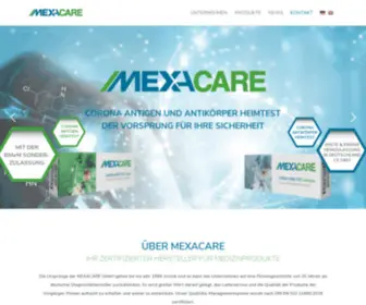 Mexacare.com(Ihr zertifizierter Hersteller für Medizinprodukte) Screenshot