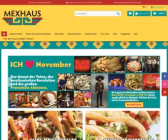 Mexhaus.de(Mexikanische Lebensmittel und original Zutaten aus Mexiko jetzt online kaufen bei bei) Screenshot