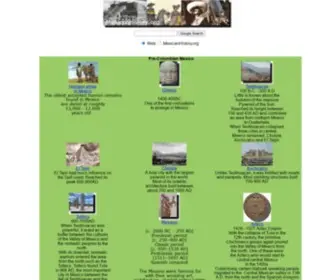 Mexicanhistory.org(Mexican history from ancient times to today) Screenshot