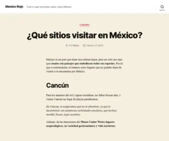 Mexicorojo.mx(Todo lo que necesitas saber sobre Mexico) Screenshot