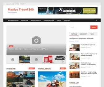 Mexicotravel360.com(Travel Information) Screenshot