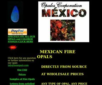 Mexopals.com(Adirect Mexican Fire Opals) Screenshot