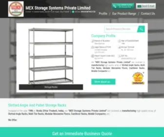 Mexstorage.in(Heavy Duty Rack Manufacturers) Screenshot