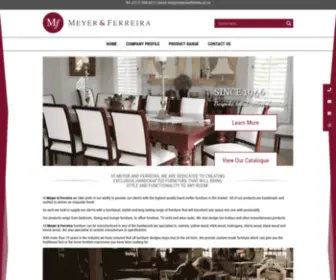 Meyerandferreira.co.za(Handcrafted Wooden Furniture Manufacturers In Cape Town) Screenshot