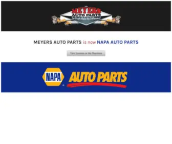 Meyersautoparts.com(MEYERS AUTO PARTS is now NAPA AUTO PARTS) Screenshot