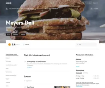 Meyersdeli.dk(Meyers Deli) Screenshot