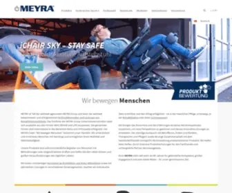 Meyra.de(Rollstuhlhersteller und Lieferant von Rehabilitationsmitteln) Screenshot