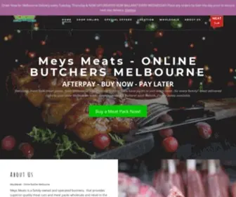 Meysmeats.com.au(Meat Delivery Melbourne) Screenshot