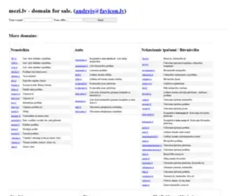 Mezi.lv(Premium .lv LATVIA or LAS VEGAS domain names) Screenshot