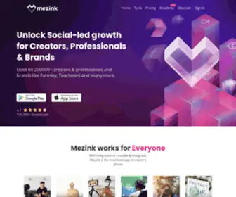 Mez.ink(The Best Free Bio Link & Audience Monetization Tool for Creators) Screenshot