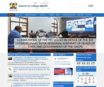 Mfa.go.ke(REPUBLIC OF KENYA) Screenshot
