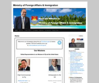 Mfa.gov.ki(Ministry of Foreign Affairs & Immigration) Screenshot