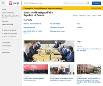 Mfa.gov.pl(Ministry of Foreign Affairs Republic of Poland) Screenshot