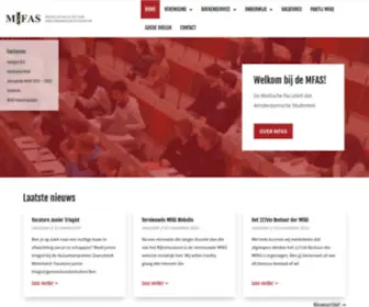 Mfas.net(Medische Faculteit der Amsterdamsche Studenten) Screenshot