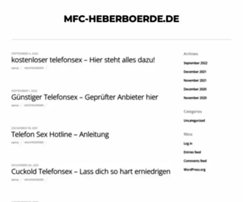 MFC-Heberboerde.de(MFC Heberboerde) Screenshot