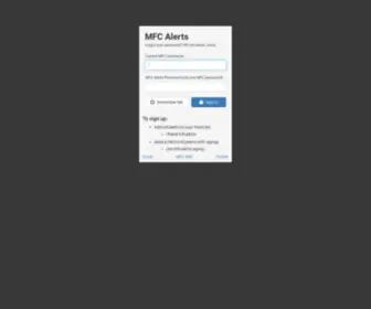 Mfcalerts.com(MFC Alerts) Screenshot