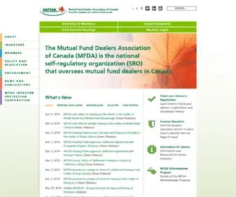 Mfda.ca Screenshot