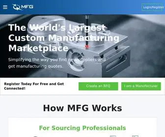 MFG.com(The World's Largest Custom Manufacturing Marketplace) Screenshot
