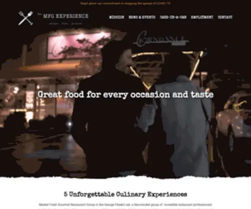 MFgrestaurants.com(Market Fresh Gourmet) Screenshot